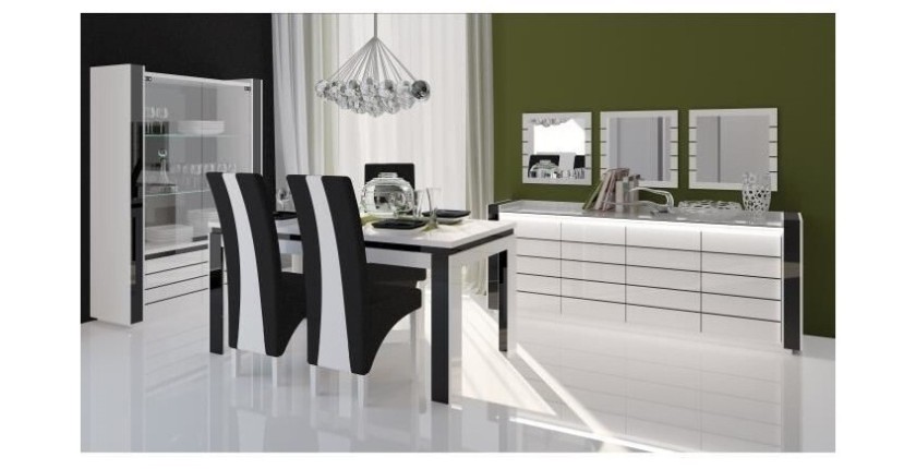 Buffet, bahut, enfilade LINA avec LED + 3 x miroirs.