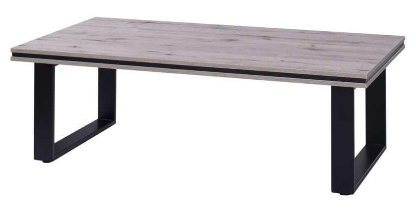 Table basse MALAGA avec pieds en métal , idéal pour votre salon.