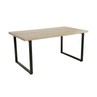 Table DAVID avec plateau en MDF et pieds en acier noir. Design type industriel pour votre intérieur