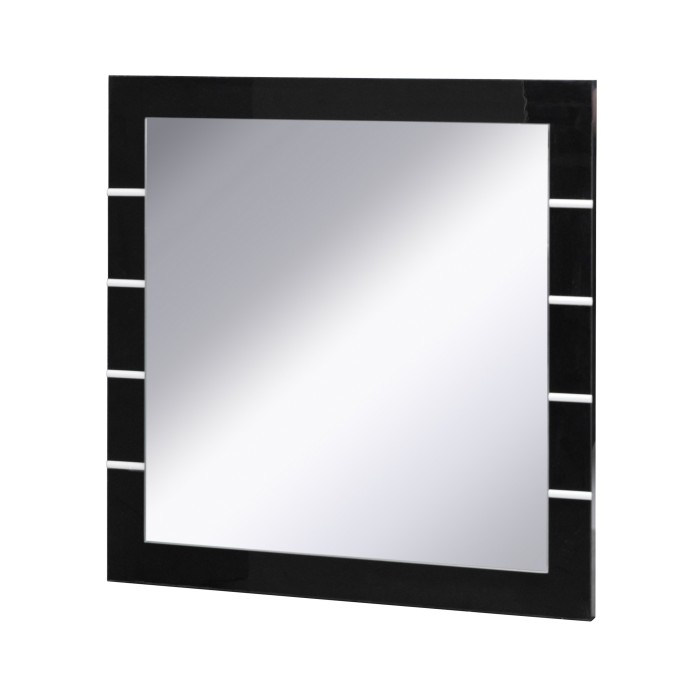 Lot de 3 miroirs LINA noir et  blanc brillant