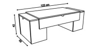 Table basse LUCK ultra design et modulable. Table basse noire et blanche avec une finition haute brillance
