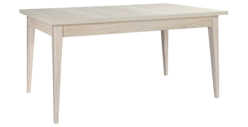 Table de salle à manger scandinave MALMO. Coloris chêne clair. Dimensions 160 cm