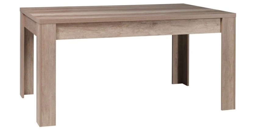 Table pour salle à manger FARRA. Dimensions 180 cm. Coloris Oak canyon, chêne clair.
