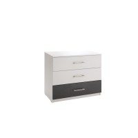 Commode contemporaine pour chambre à coucher RENATO. Coloris blanc.