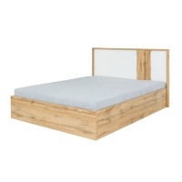 Lit adulte design WOOD 180 x 200 cm + LED dans la tête de lit. Meuble design idéal pour votre chambre.