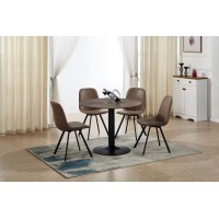Table ronde avec pied central JULES. Magnifique design pour votre cuisine ou votre salle à manger.