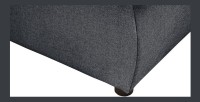 Canapé d'angle réversible et convertible HELIX, couleur Gris Foncé, 4 places avec coffre de rangement