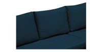 Canapé d'angle réversible et convertible HELIX, couleur Bleu Pétrole, 4 places avec coffre de rangement