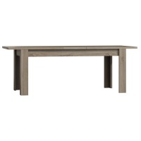 Table extensible pour salle à manger ROMI. Dimensions 160-200 cm avec rallonge. Coloris Oak canyon, chêne clair