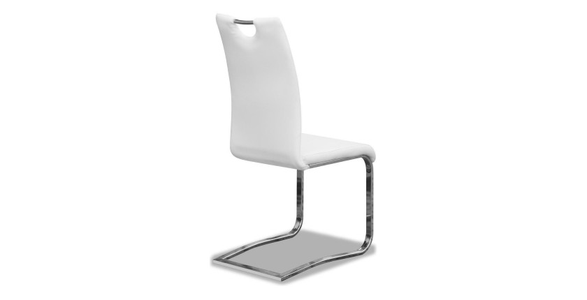 Chaises x2 design SOFI coloris blanc pour votre salle à manger - Lot de 2