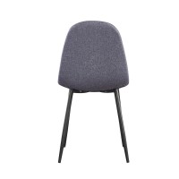 Chaise design BOYLD coloris Gris, pieds couleur noir pour votre salle à manger.