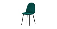 Chaise design BOYLD coloris Vert, pieds couleur noir pour votre salle à manger.