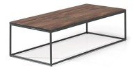 Table Basse rectangulaire GOA en bois massif. Meuble style industriel