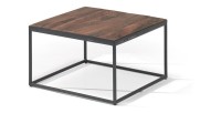 Table Basse carré GOA en bois massif 60x60cm. Meuble style industriel