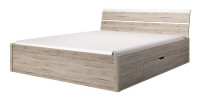 Chambre à coucher EOS : Armoire, Lit 160x200, commode, chevets. Couleur chêne clair et blanc