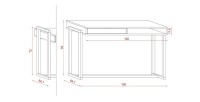 Bureau GEILO style scandinave 1 tiroir et 1 niche coloris blanc et hêtre