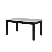Table 160cm pour salle à manger FABIO. Coloris Noir et Blanc.