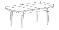 Table extensible jusqu'à 240cm pour salle à manger Collection ASSIA. Coloris frêne blanc et chêne