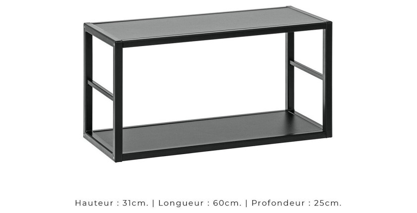 Ensemble meubles de salon style industriel SWITCH M3. Coloris noir.