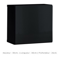Ensemble meubles de salon style industriel SWITCH M3. Coloris noir.