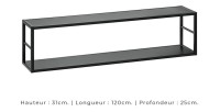 Ensemble meubles de salon style industriel SWITCH M4. Coloris gris.