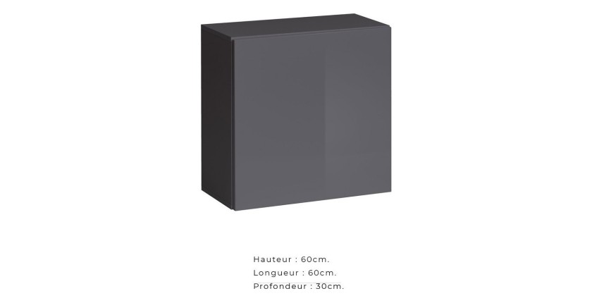 Ensemble meubles de salon style industriel SWITCH M4. Coloris gris.
