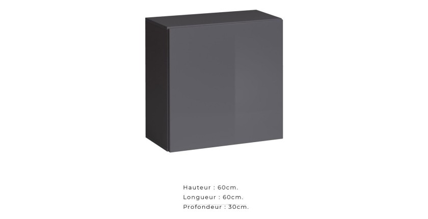 Ensemble meubles de salon style industriel SWITCH M4. Coloris gris.
