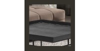 Table basse carrée en métal style industriel collection MILLER. Coloris noir.