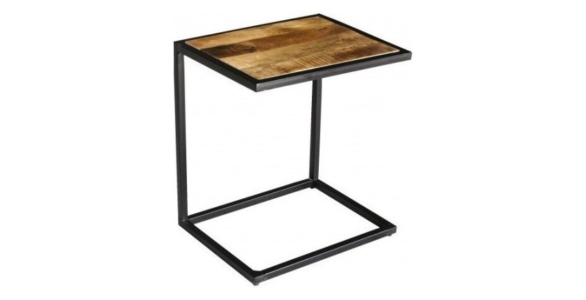 Table d'appoint collection MODENE en bois massif - Meuble style industriel