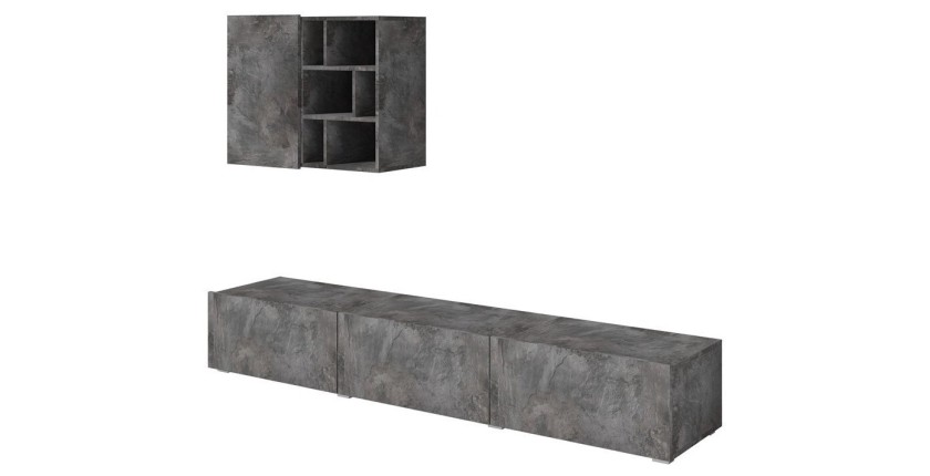 Composition de meubles design pour salon effet ardoise collection NARVA.
