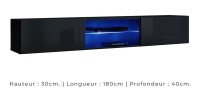 Ensemble meubles de salon SWITCH XXI design, coloris noir et gris.