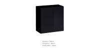 Ensemble meubles de salon SWITCH XXVI design, coloris noir brillant.