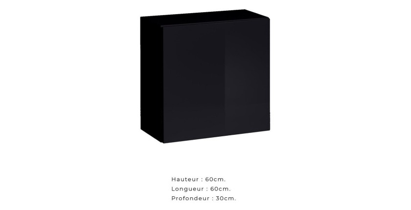Ensemble meubles de salon SWITCH XXVI design, coloris chêne et noir.