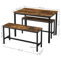 Ensemble table et bancs en bois style industriel collection TAMPA.