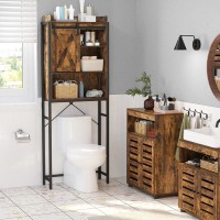 Meuble pour WC, machine à laver style industriel coloris chêne foncé et noir collection TALKE