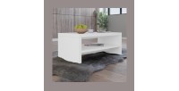 Ensemble de 5 meubles de salon collection RIO. Coloris blanc, finitions brillantes