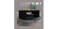 Ensemble de 5 meubles de salon collection RIO. Coloris noir, finitions mates
