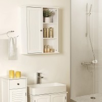 Armoire suspendue pour salle de bain coloris blanc collection CLEAN