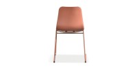 Chaise en polypropylène MARIE de salle à manger bar café, couleur : terracotta