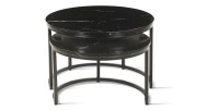 Table basse collection NAZARI. Meuble type CONTEMPORAIN. Marbre noir.