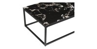 Table basse collection LIVORNI. Meuble type CONTEMPORAIN. Marbre noir.