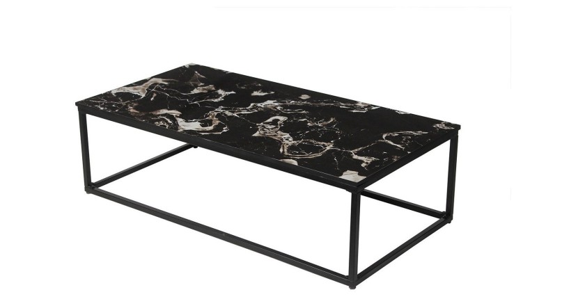 Table basse collection LIVORNI. Meuble type CONTEMPORAIN. Marbre noir.