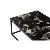 Table basse collection LIVORNI. Meuble type CONTEMPORAIN. Marbre noir.