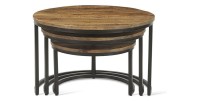 Table basse collection ARNOLD marron-bois.