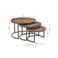 Table basse collection ARNOLD marron-bois.