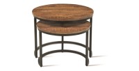 Table basse collection GOJI marron-bois.