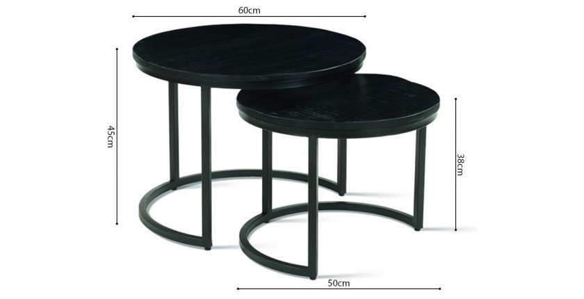 Table basse collection GOJI noir.