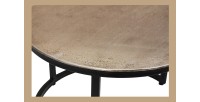 Table basse collection IMARA argent vieilli.