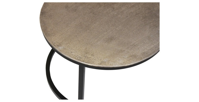 Table basse collection IMARA argent vieilli.