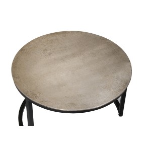 Table basse collection IMARA argent vieilli.